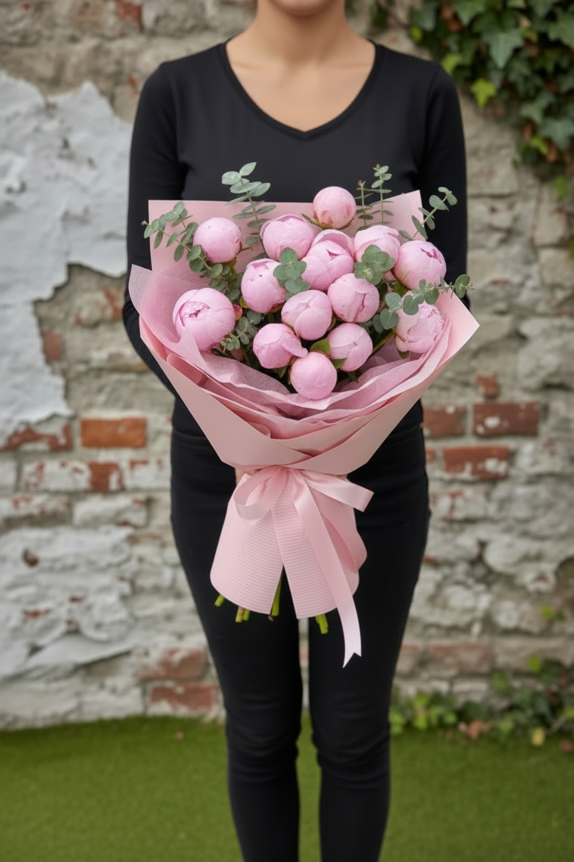 Peony Bloom-Flower Bouquet /Vase Arrangement