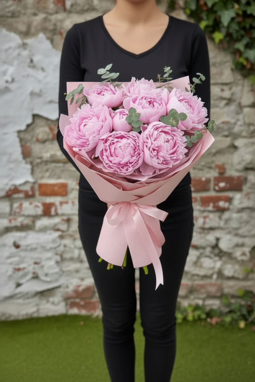 Peony Bloom-Flower Bouquet /Vase Arrangement
