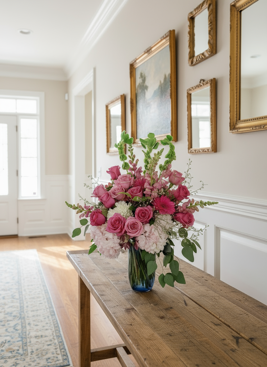 Floral Bloom-Vase arrangement