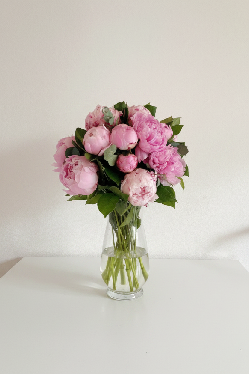 Peony Bloom-Flower Bouquet /Vase Arrangement