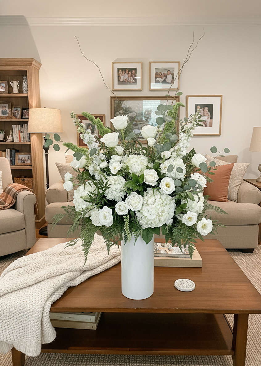 Snow in Matcha - Vase arrangement