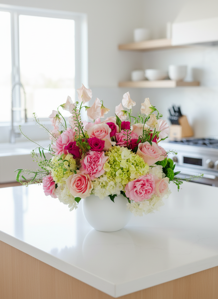 Soft Bloom - Vase arrangement